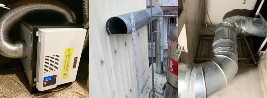 顧客安裝實例分享-咖啡烘豆-油煙靜電處理機