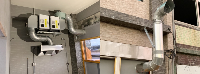 顧客安裝實例分享-日式家庭料理-油煙靜電處理機