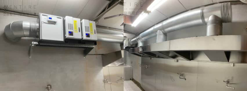 顧客安裝實例分享-豬腳店-靜電油煙處理機