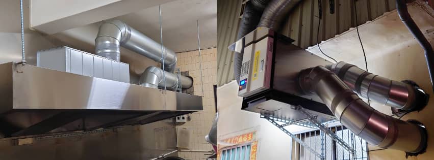 顧客安裝實例分享-便當店-靜電油煙過濾設備